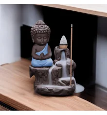 Подставка под благовония Back Flow «Будда» синий (12×8×6.5 см) купить в интернет магазине подарков ПраздникШоп