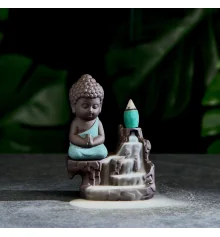 Подставка под благовония Back Flow «Будда» зеленый (12×8×6.5 см) купить в интернет магазине подарков ПраздникШоп