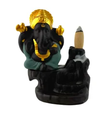 Подставка под благовония Back Flow «Ганеша» бирюза (11.2×9.5×6 см) купить в интернет магазине подарков ПраздникШоп