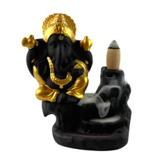 Подставка под благовония Back Flow «Ганеша» золото (11.2×9.5×6 см) купить в интернет магазине подарков ПраздникШоп