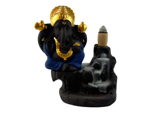 Подставка под благовония Back Flow «Ганеша» синий (11.2×9.5×6 см) купить в интернет магазине подарков ПраздникШоп