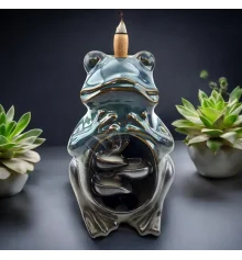 Подставка под благовония Back Flow «Лягушка-медитатор» (16×10.5×10 см) купить в интернет магазине подарков ПраздникШоп