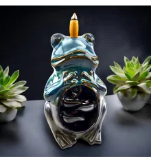 Подставка под благовония Back Flow «Лягушка-медитатор» (16×10.5×10 см) купить в интернет магазине подарков ПраздникШоп