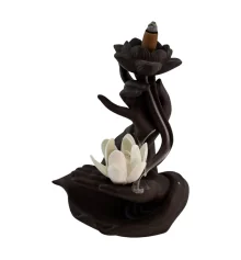 Подставка под благовония Back Flow «Белый Лотос» (18.5×16.5×9 см) купить в интернет магазине подарков ПраздникШоп