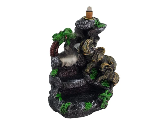 Подставка под благовония Back Flow «Слоны» (17×14.5×10.5 см) купить в интернет магазине подарков ПраздникШоп