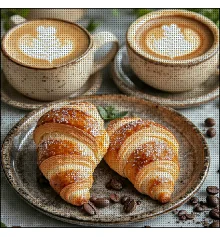 Алмазная картина Кофе с круасанами 30х30 (FZ3030-07) купить в интернет магазине подарков ПраздникШоп