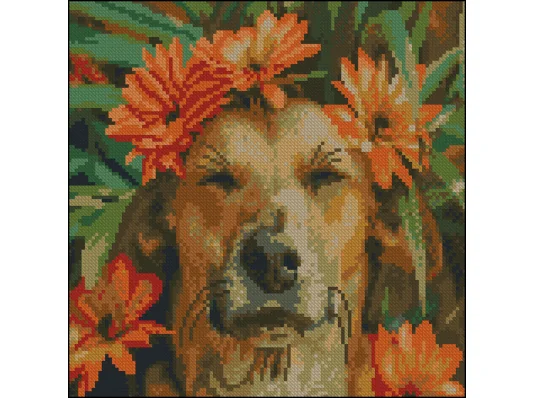 Алмазная картина Счастливый пес 30х30 (FZ3030-09) купить в интернет магазине подарков ПраздникШоп