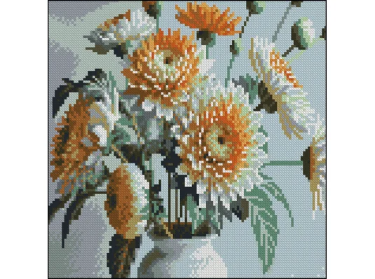 Алмазная картина Оранжевые цветы 30х30 (FZ3030-10) купить в интернет магазине подарков ПраздникШоп