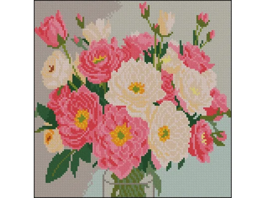 Алмазная картина Розовый букет 30х30 (FZ3030-11) купить в интернет магазине подарков ПраздникШоп