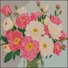 Алмазна картина Рожевий букет 30х30 (FZ3030-11)