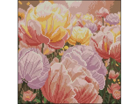 Алмазная картина Нежные тюльпаны 30х30 (FZ3030-13) купить в интернет магазине подарков ПраздникШоп