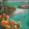 Алмазная картина Дом на острове 30х30 (FZ3030-15)