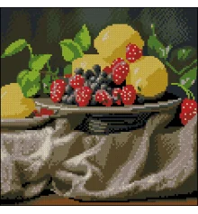 Алмазная картина Лимоны и ягоды 30х30 (FZ3030-17) купить в интернет магазине подарков ПраздникШоп