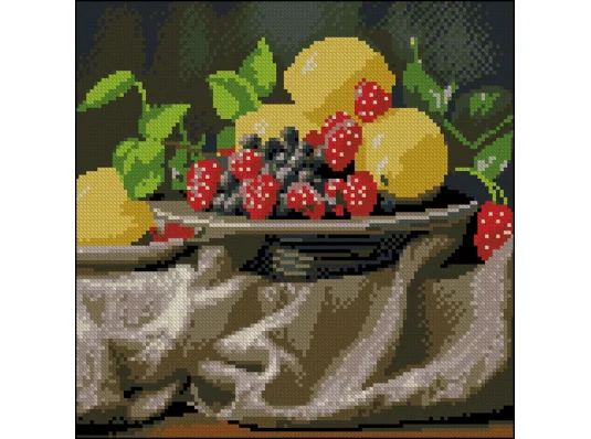 Алмазная картина Лимоны и ягоды 30х30 (FZ3030-17) купить в интернет магазине подарков ПраздникШоп