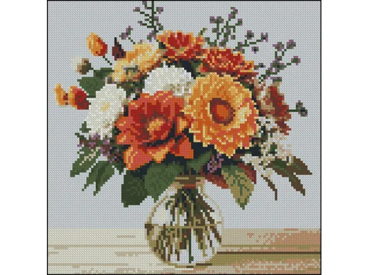 Алмазная картина Осенний букет 30х30 (FZ3030-20) купить в интернет магазине подарков ПраздникШоп