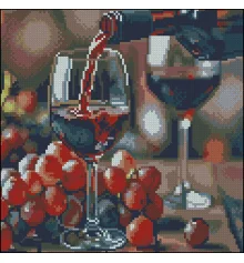 Алмазная картина Винная дегустация 30х30 (FZ3030-21) купить в интернет магазине подарков ПраздникШоп