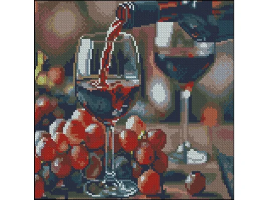 Алмазная картина Винная дегустация 30х30 (FZ3030-21) купить в интернет магазине подарков ПраздникШоп