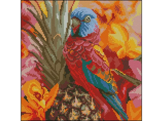 Алмазная картина Тропический попугай 30х30 (FZ3030-22) купить в интернет магазине подарков ПраздникШоп
