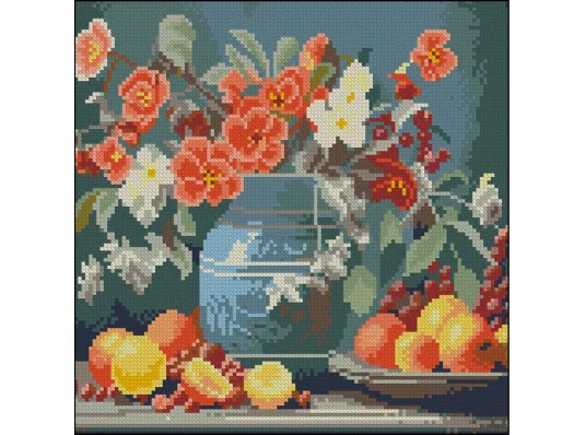 Алмазная картина Цветы и фрукты 30х30 (FZ3030-23) купить в интернет магазине подарков ПраздникШоп