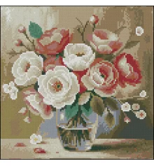 Алмазная картина Букет на столе 30х30 (FZ3030-24) купить в интернет магазине подарков ПраздникШоп