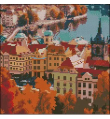 Алмазная картина Осенний город 30х30 (FZ3030-27) купить в интернет магазине подарков ПраздникШоп