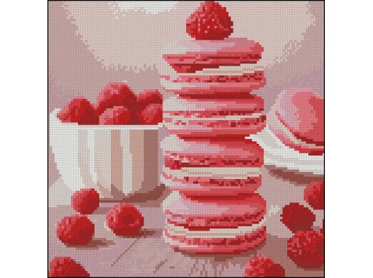 Алмазная картина Малиновые макароны 30х30 (FZ3030-33) купить в интернет магазине подарков ПраздникШоп