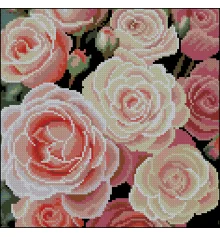 Алмазная картина Нежные розы 30х30 (FZ3030-36) купить в интернет магазине подарков ПраздникШоп