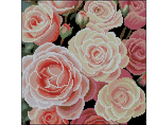 Алмазная картина Нежные розы 30х30 (FZ3030-36) купить в интернет магазине подарков ПраздникШоп