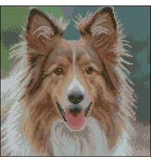 Алмазная картина Пушистый пес 30х30 (FZ3030-41) купить в интернет магазине подарков ПраздникШоп