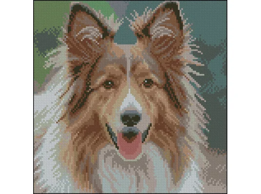 Алмазная картина Пушистый пес 30х30 (FZ3030-41) купить в интернет магазине подарков ПраздникШоп