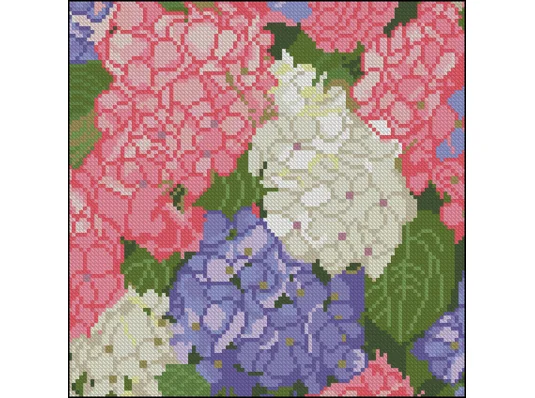 Алмазная картина Яркие гортензии 30х30 (YZ3030-01) купить в интернет магазине подарков ПраздникШоп