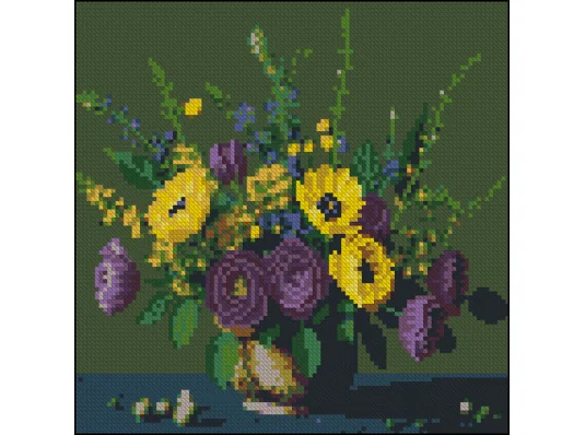 Алмазная картина Яркий букет 30х30 (YZ3030-03) купить в интернет магазине подарков ПраздникШоп