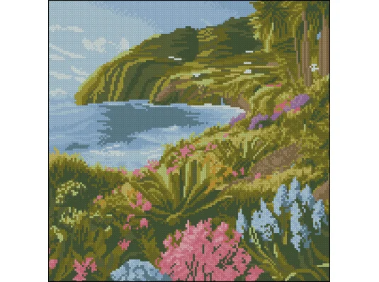 Алмазная картина Побережье на острове 30х30 (YZ3030-05) купить в интернет магазине подарков ПраздникШоп