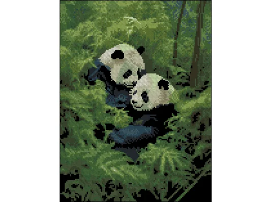 Алмазная картина Панды в лесу 30х40 (FZ3040-08) купить в интернет магазине подарков ПраздникШоп