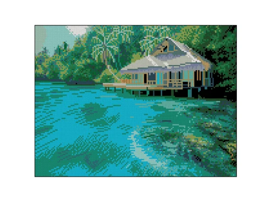 Алмазная картина Яркий остров 30х40 (FZ3040-09) купить в интернет магазине подарков ПраздникШоп