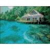 Алмазная картина Яркий остров 30х40 (FZ3040-09)