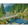 Алмазная картина Мост в горах 30х40 (FZ3040-10)