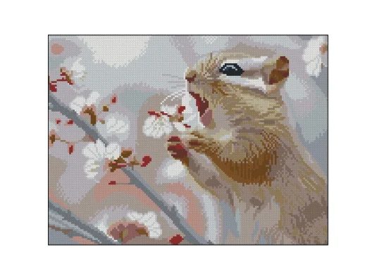 Алмазная картина Весенний бурундук 30х40 (FZ3040-14) купить в интернет магазине подарков ПраздникШоп