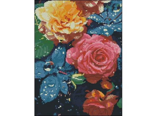 Алмазная картина Утренние розы 30х40 (FZ3040-15) купить в интернет магазине подарков ПраздникШоп