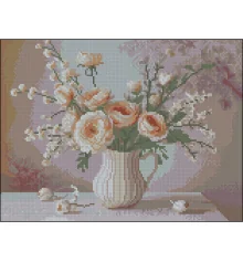 Алмазная картина Кремовые цветы 30х40 (FZ3040-19) купить в интернет магазине подарков ПраздникШоп