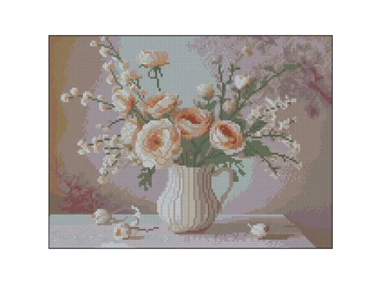 Алмазная картина Кремовые цветы 30х40 (FZ3040-19) купить в интернет магазине подарков ПраздникШоп