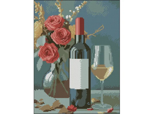 Алмазная картина Бокал белого 30х40 (FZ3040-27) купить в интернет магазине подарков ПраздникШоп