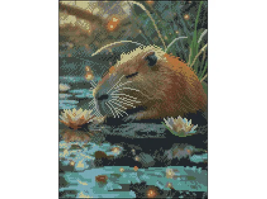 Алмазная картина Спящая капибара 30х40 (FZ3040-32) купить в интернет магазине подарков ПраздникШоп