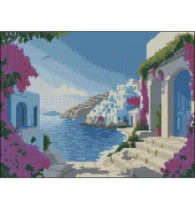 Алмазная картина Греческое побережье 30х40 (FZ3040-33) купить в интернет магазине подарков ПраздникШоп