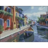 Алмазная картина Улочка с лодками 30х40 (FZ3040-34)