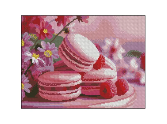 Алмазная картина Макароны с малиной 30х40 (FZ3040-35) купить в интернет магазине подарков ПраздникШоп