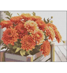 Алмазная картина Горшок хризантем 30х40 (FZ3040-38) купить в интернет магазине подарков ПраздникШоп