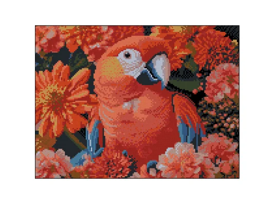 Алмазная картина Красный попугай 30х40 (FZ3040-40) купить в интернет магазине подарков ПраздникШоп