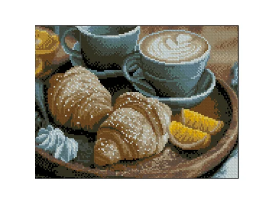 Алмазная картина Капучино и круассаны 30х40 (ZAV3040-58) купить в интернет магазине подарков ПраздникШоп