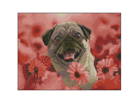 Алмазная картина Счастливый мопс 30х40 (ZAV3040-62) купить в интернет магазине подарков ПраздникШоп